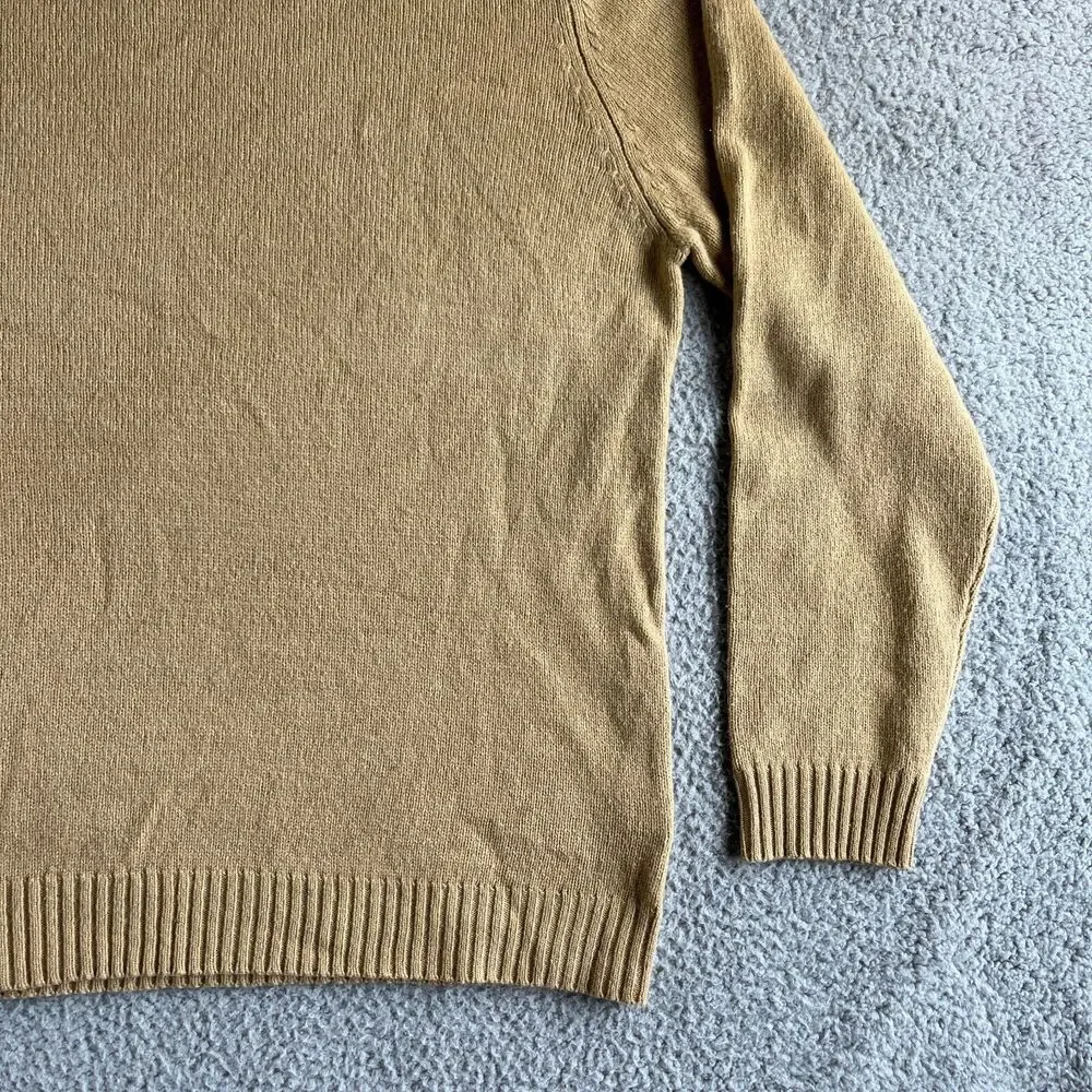 NEW Vintage Eddie Bauer Sweater Mens Extra‎ Large Beige Lambs Wool Smart Fabric